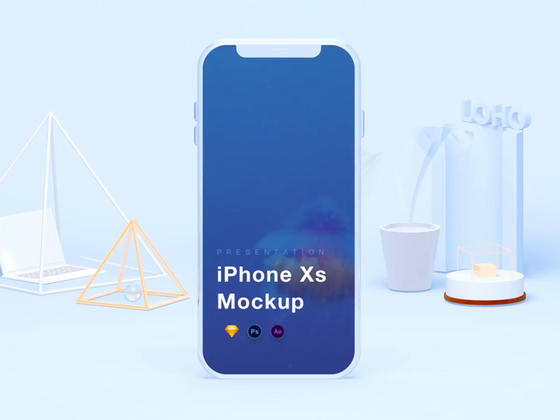 iPhone X手机模板sketch+psd+aep - 溯柯网