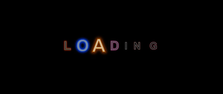 css3彩色放大缩小发光loading文字加载动画特效 - 溯柯网