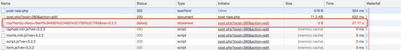 WordPress如何禁止古腾堡编辑器加载谷歌字体