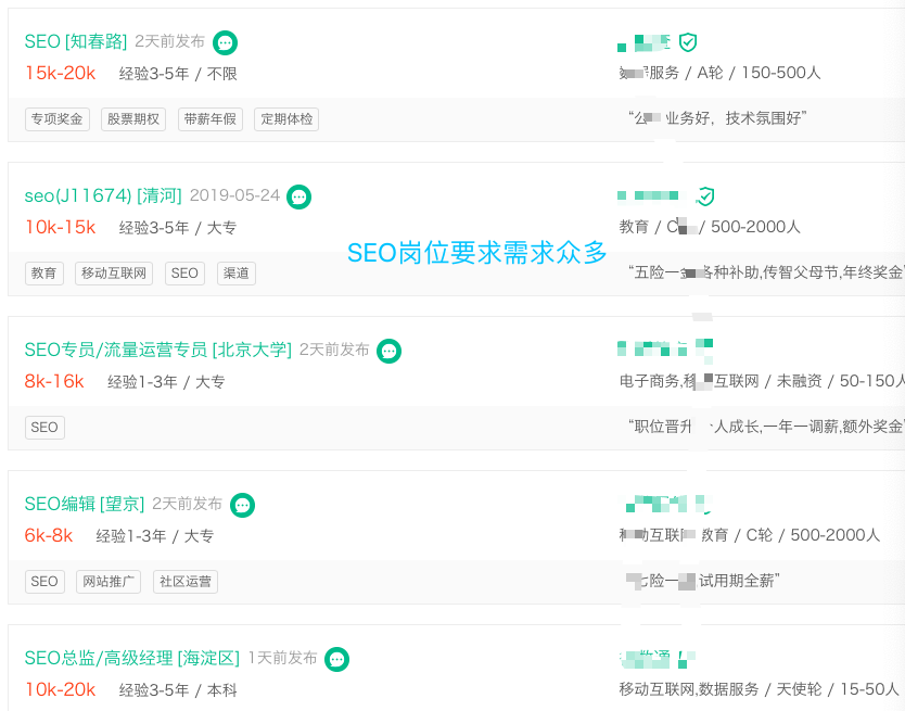 SEO岗位招聘介绍