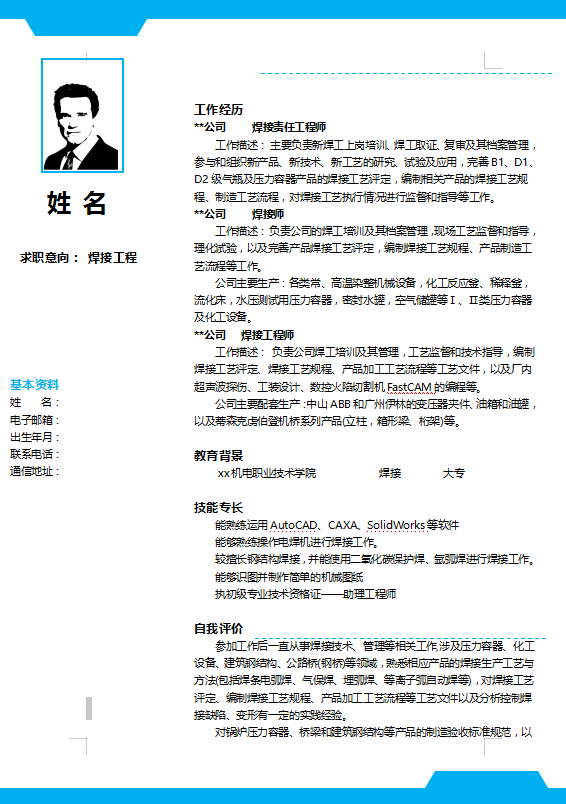 优秀医生个人简历