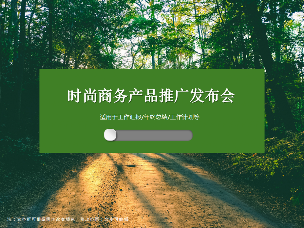 时尚商务产品推广发布会PPT模板