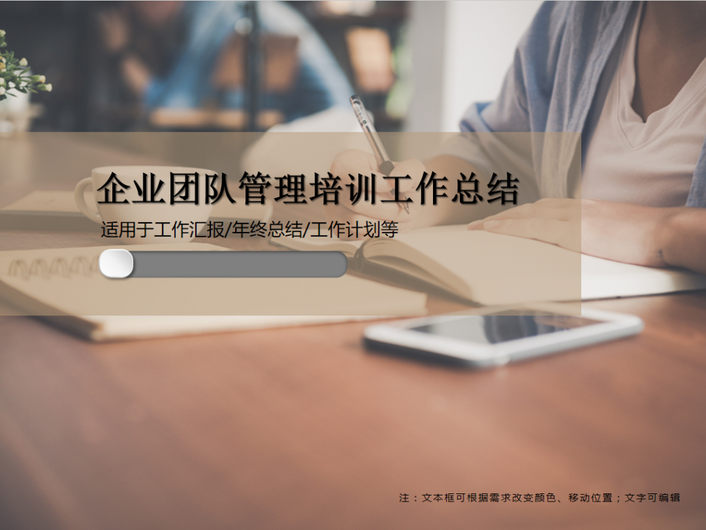 企业团队管理培训工作总结PPT模板