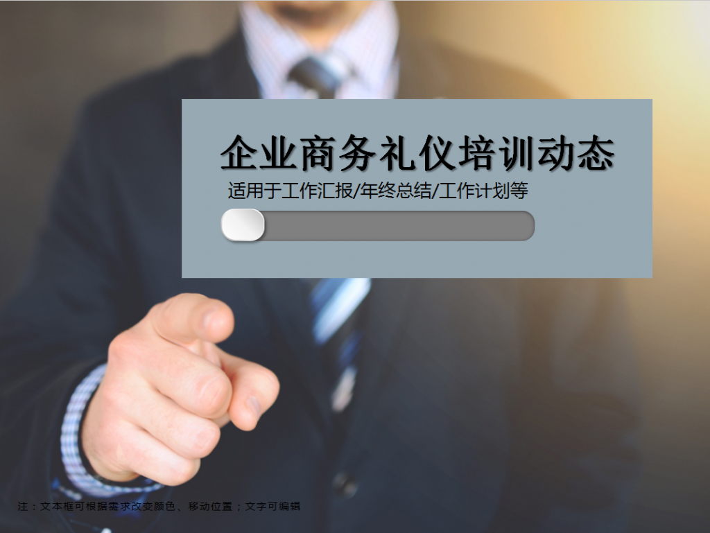 企业商务礼仪培训动态PPT模板