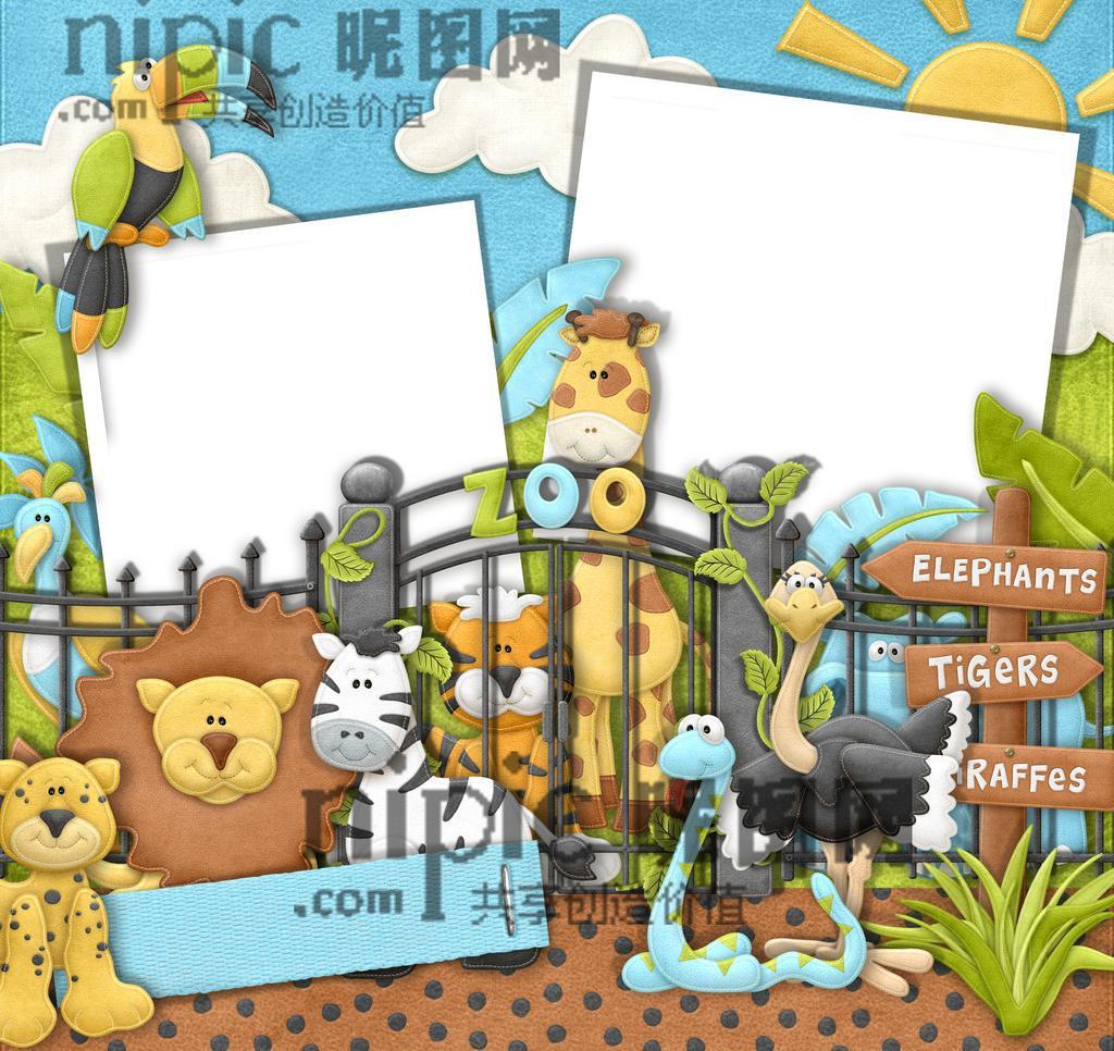 ​拼贴式样可爱相框