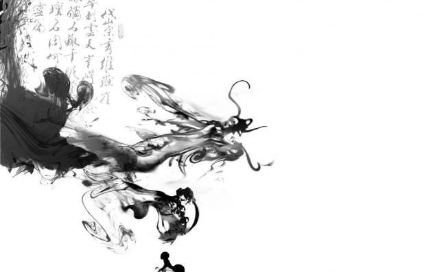 水墨中国龙模板