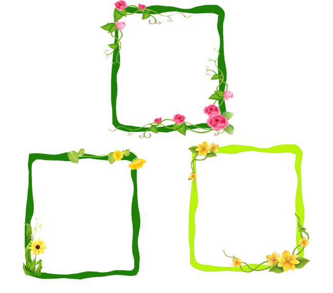 简约花边​边框