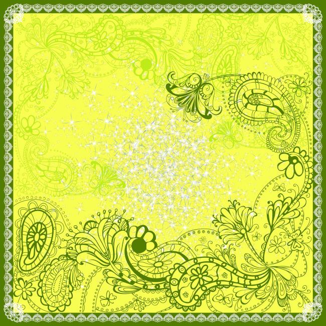 黄色花卉边框