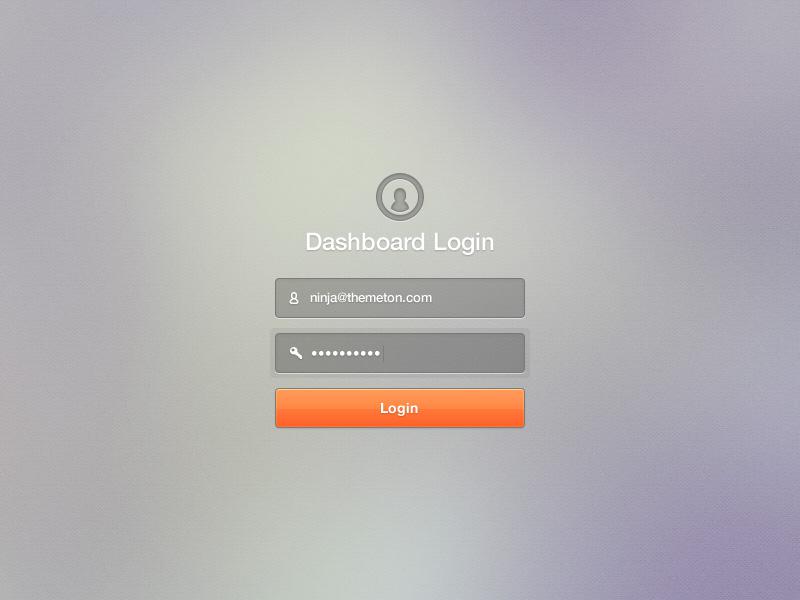 Darshboard登录界面PSD