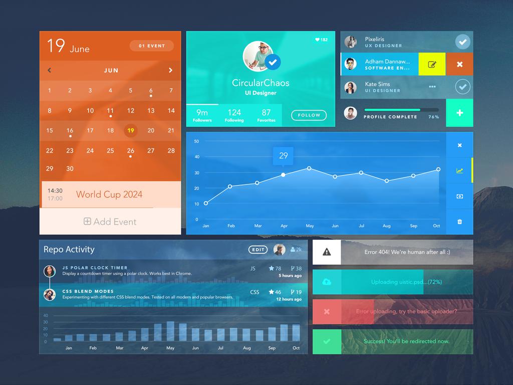 UI kit界面设计素材