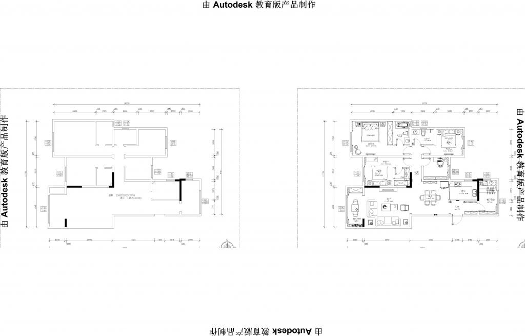130㎡室内装饰装修设计平面布置图