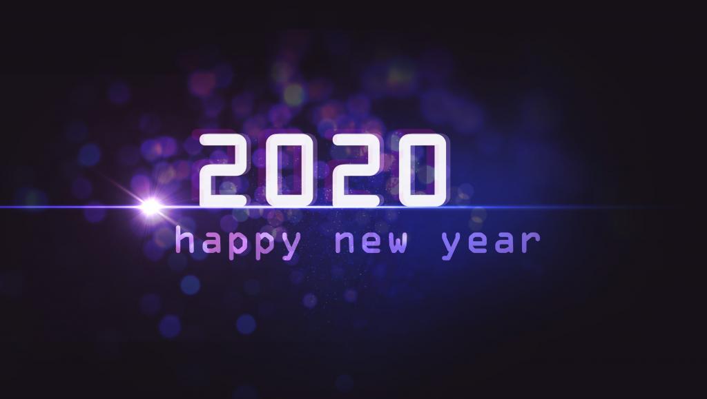2020新年快乐数字风格图片