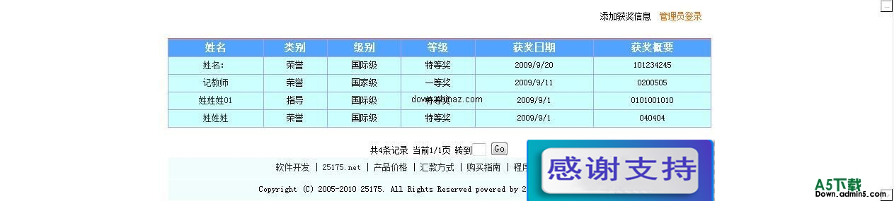 教师获奖信息管理系统 v1.2.0