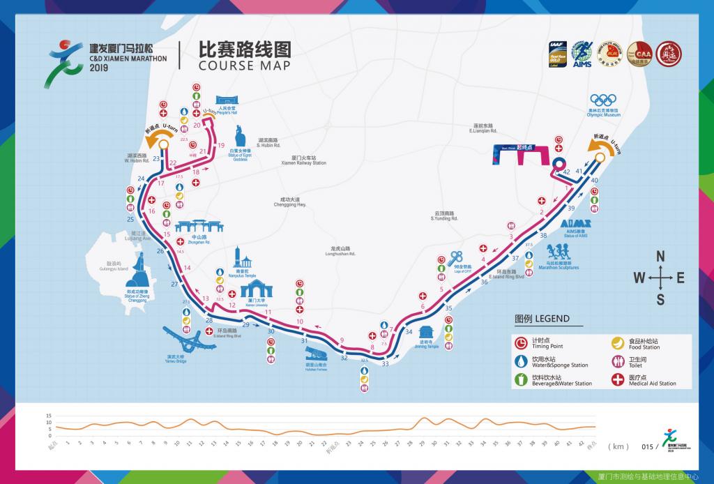 2019建发厦门马拉松赛路线图