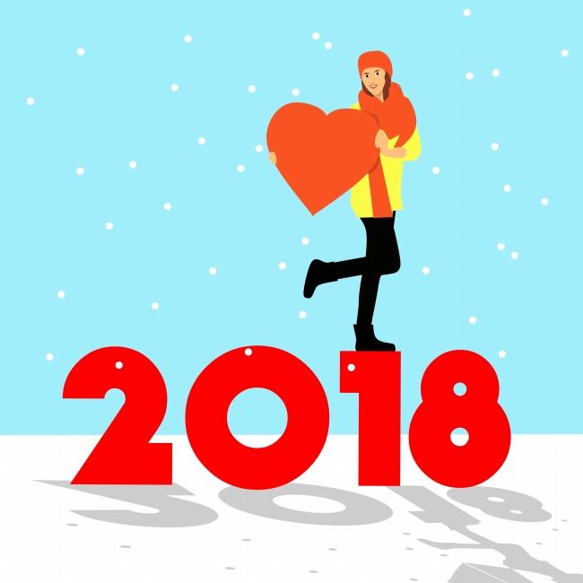 2018新年卡通画素材