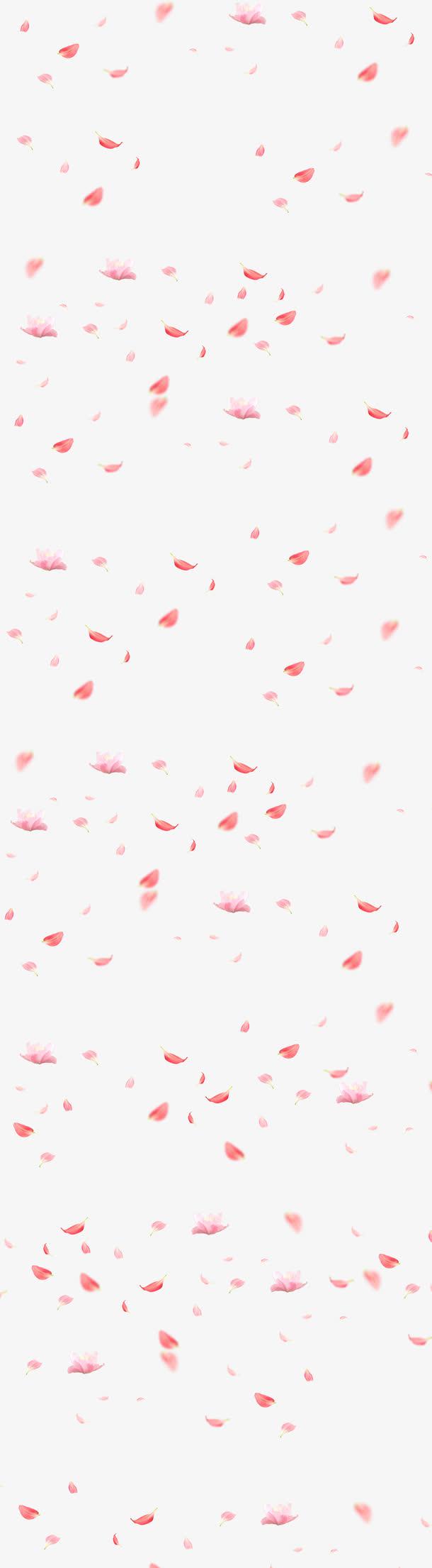 浪漫粉色漂浮花瓣