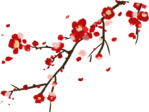 水彩腊梅中国风免扣图片