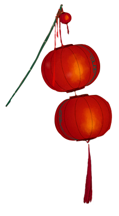 圆形大红灯笼png图片