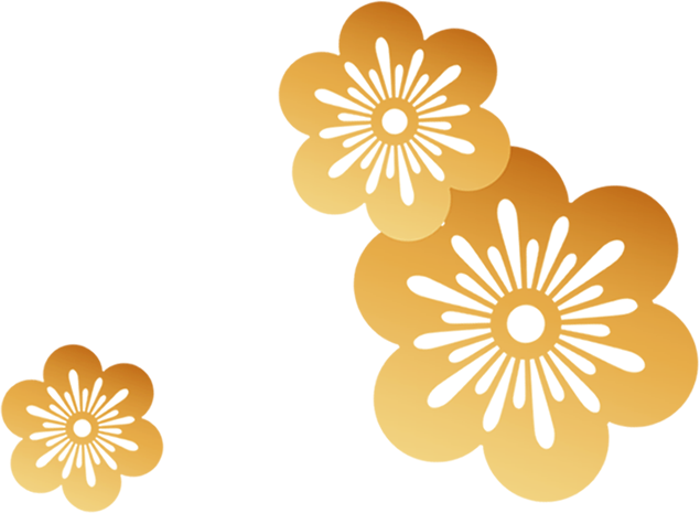 金色的卡通风花瓣