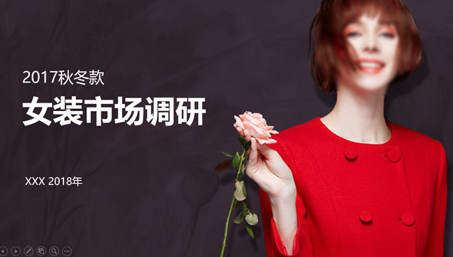 女性服装市场调查调研报告ppt模板