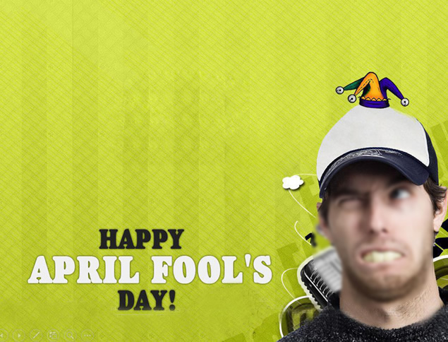 Happy April Fool\'s Day——搞怪整蛊的万圣节ppt模板