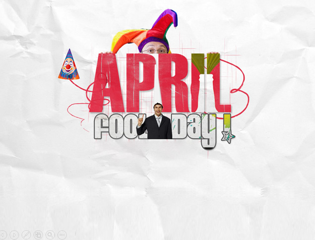 小丑在整蛊——April Fools\'Day愚人节ppt模板