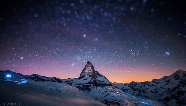 11张炫彩星空背景图ios风格ppt图片