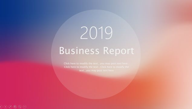 半透明图表极简精致苹果iOS风格ppt模板