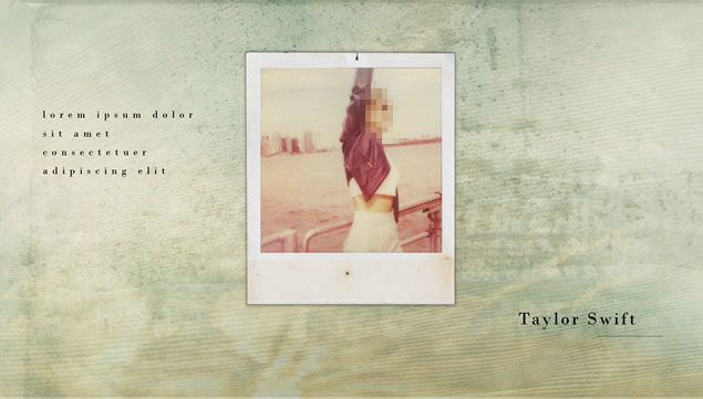 怀旧音乐风泰勒·斯威夫特（Taylor Swift）个人主题ppt模板