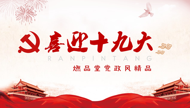 喜迎十九大党政风通用工作汇报ppt模板