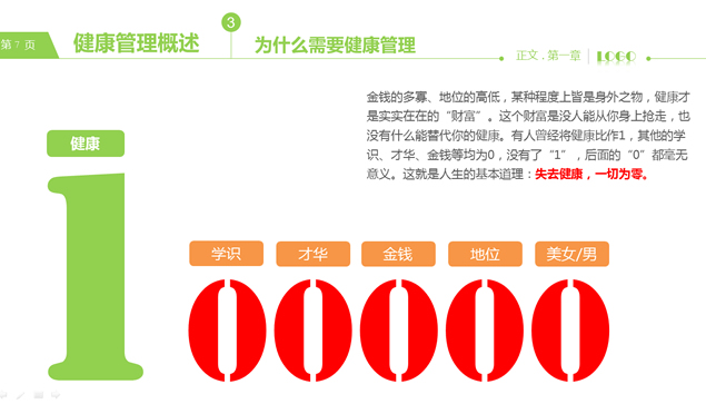 健康需要管理——员工在职培训ppt模板