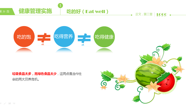 健康需要管理——员工在职培训ppt模板
