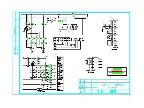 ​5.5KW变频泵一二次电气原理图