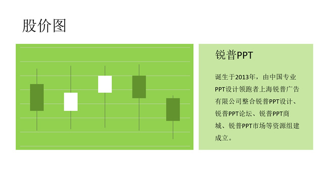 扁平化长阴影精美绿色ppt图表