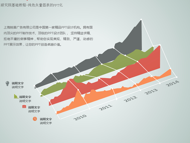 海拔指示对比PPT图表