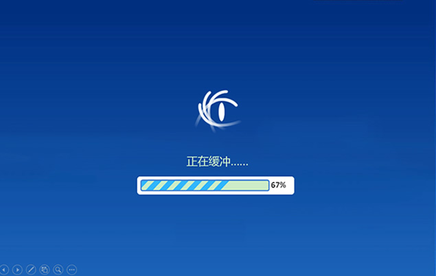 loading加载进度条 漂浮气泡动画特效ppt模板