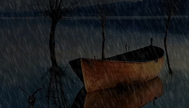 逼真下雨效果ppt模板