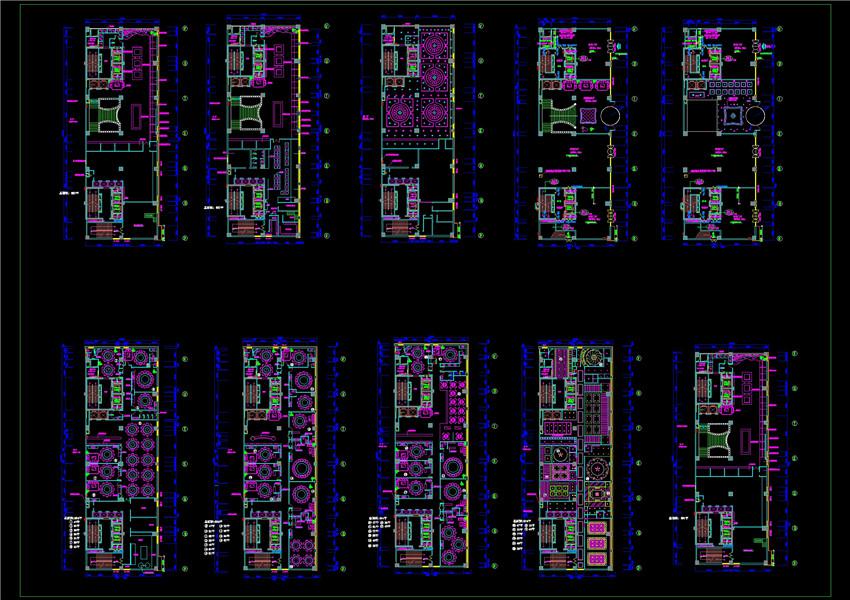​酒店装修全套cad