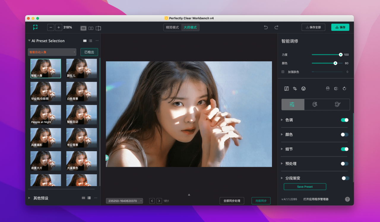 Perfectly Clear Workbench for mac v4.7.0.2783 永久激活版 智能图像清晰度处理软件