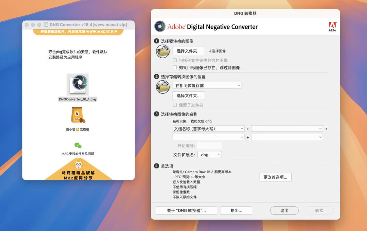 DNG Converter for Mac v17.3 中文免费版 DNG格式转换器