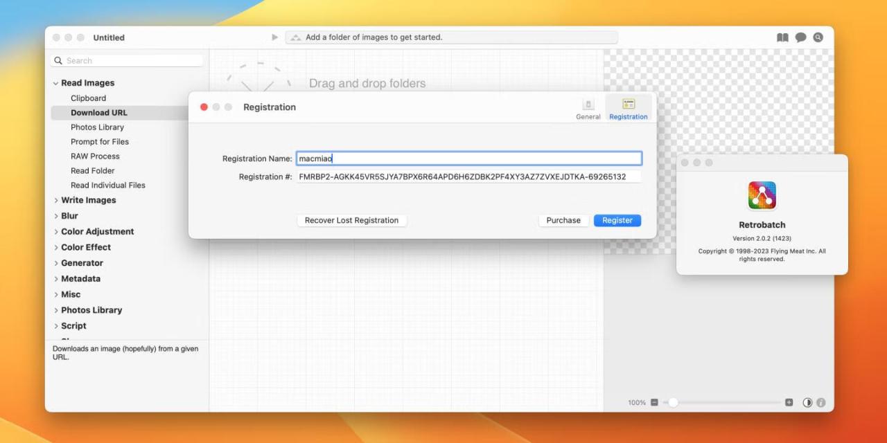 Retrobatch for mac v2.2.2注册激活版 图像批量处理软件