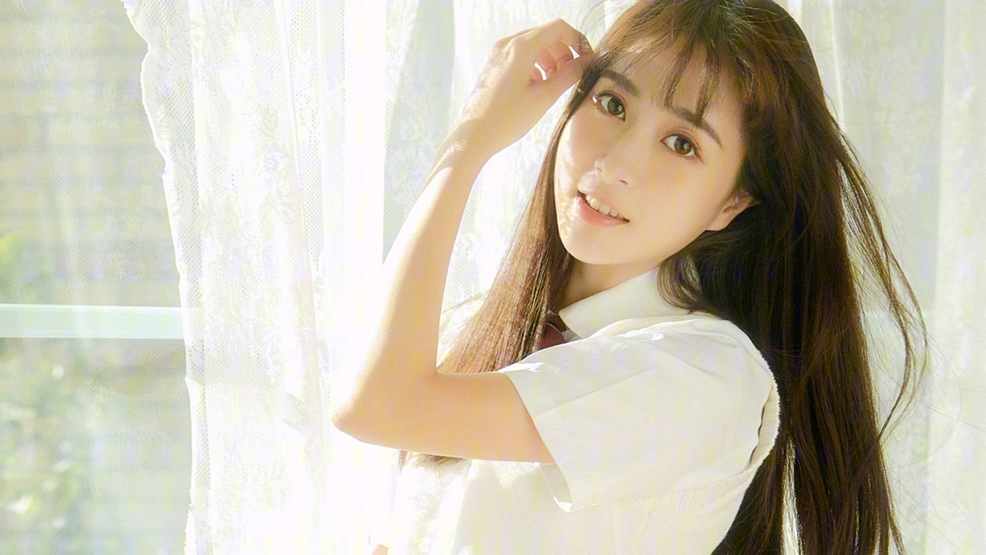 清纯美女学生妹高清桌面壁纸