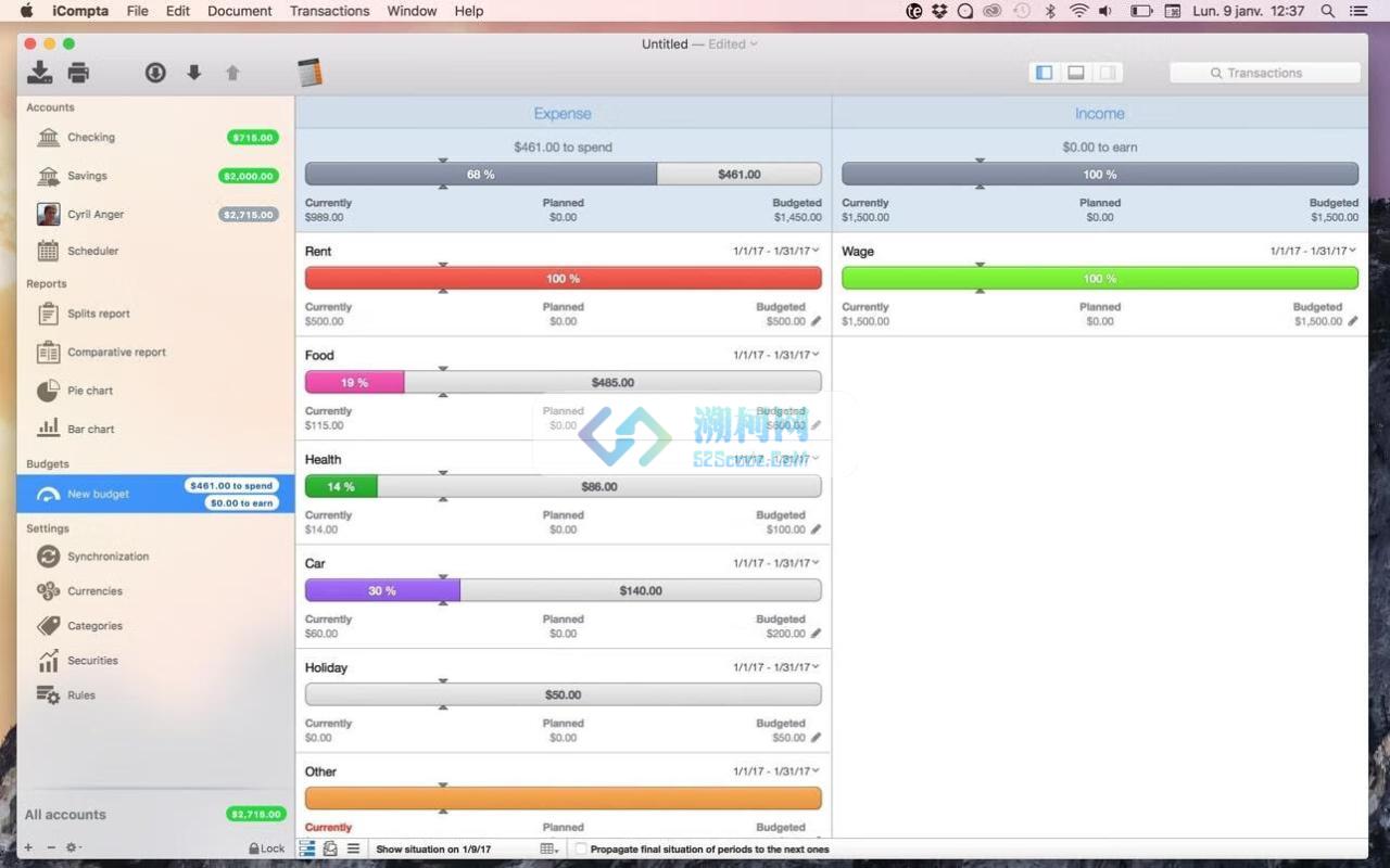 iCompta 6 for Mac v6.1.14激活版 个人财物管理工具