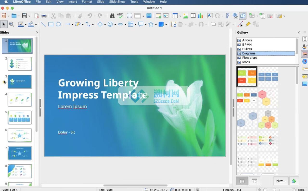 LibreOffice for Mac v25.2.2 正式版 office办公套件 开源软件