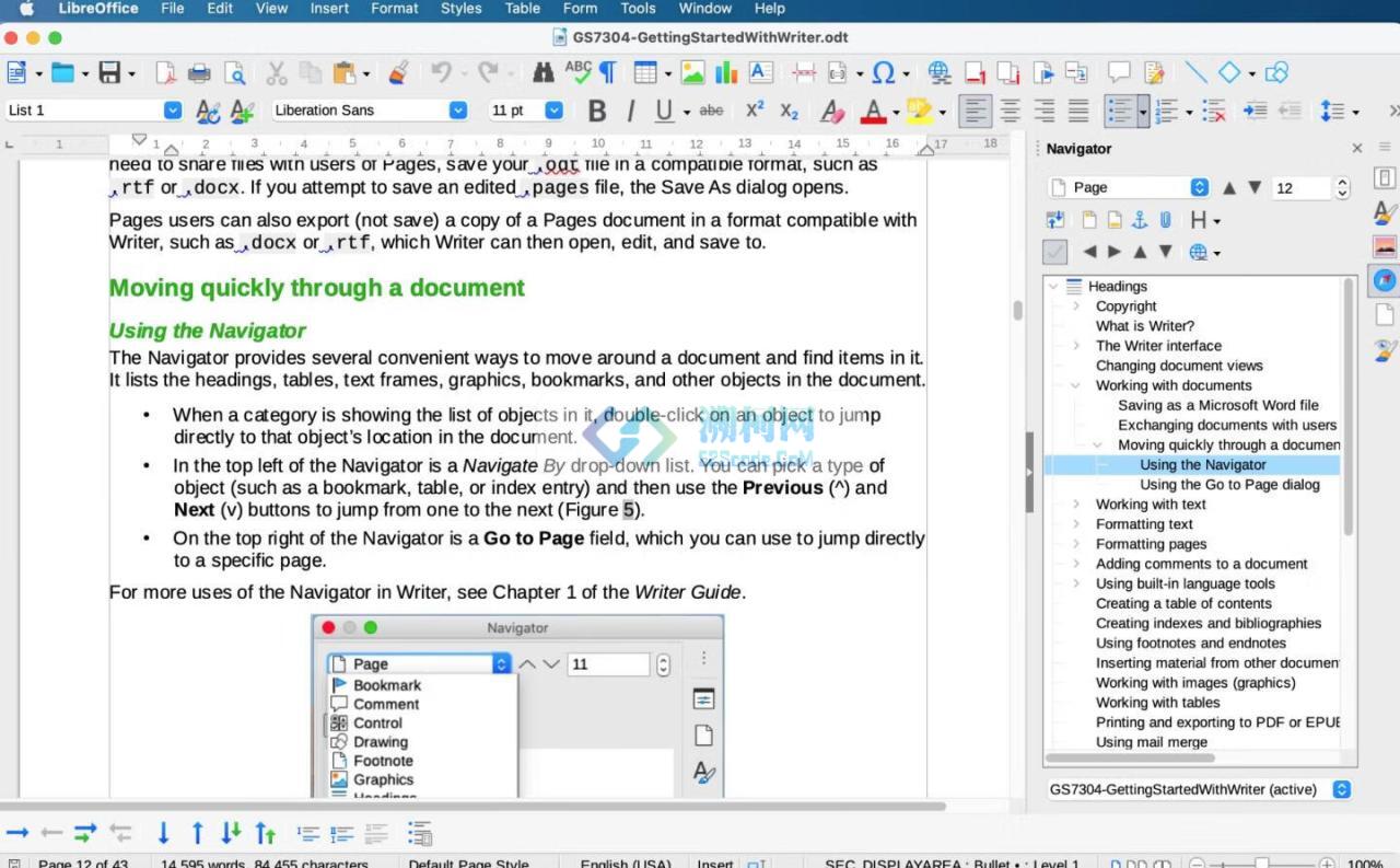 LibreOffice for Mac v25.2.2 正式版 office办公套件 开源软件