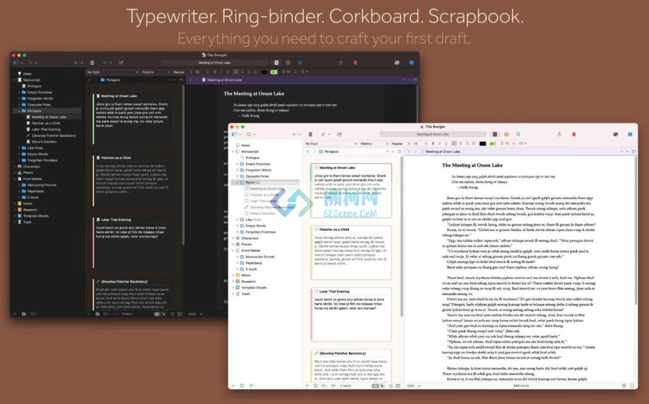 Scrivener 3 for Mac v3.4.0 中文激活版 最好用的mac写作软件