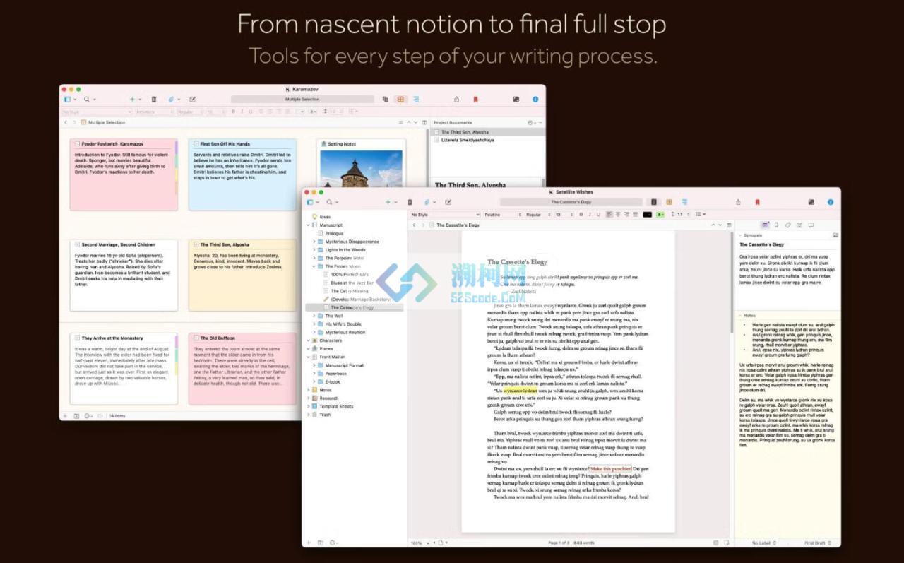 Scrivener 3 for Mac v3.4.0 中文激活版 最好用的mac写作软件