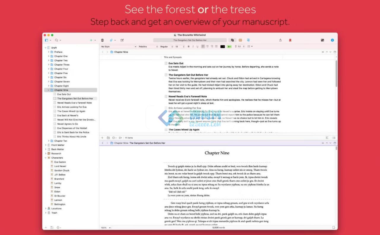 Scrivener 3 for Mac v3.4.0 中文激活版 最好用的mac写作软件