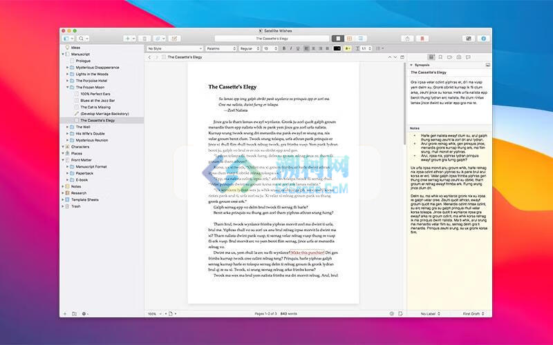 Scrivener 3 for Mac v3.4.0 中文激活版 最好用的mac写作软件