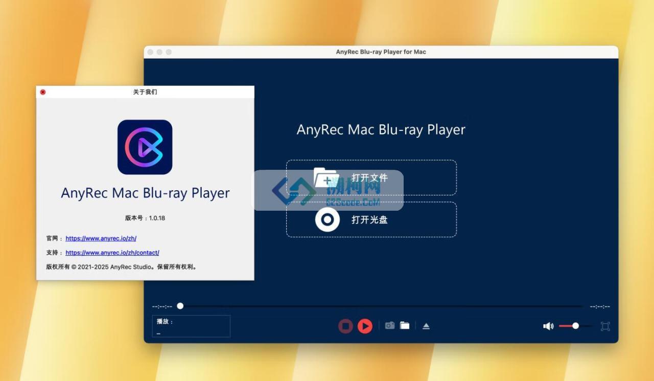 AnyRec Blu-ray Player for mac v1.0.18激活版 蓝光多媒体播放器